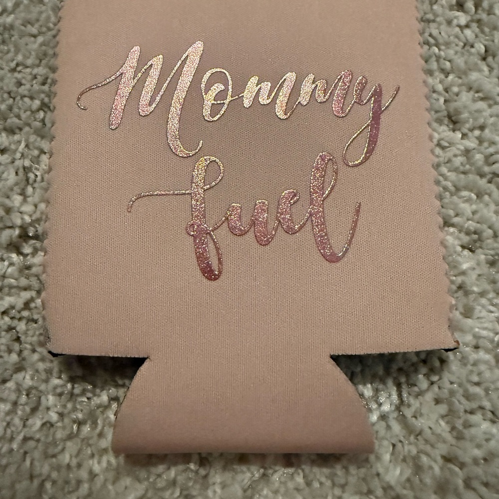 Pink 'Mommy Fuel' Can Cooler Coozie